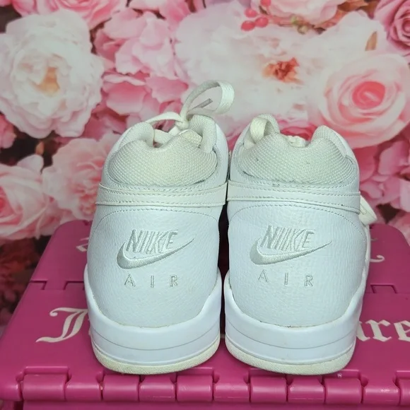 Nike Air Flight Mens Sneakers size 7 triple white like new - Picture 3 of 8